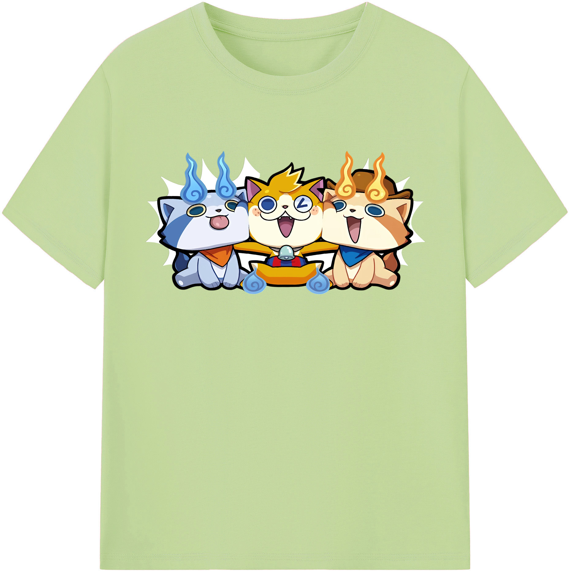 （画像用） 妖怪ウォッチ Yo-kai Watch 綿100％半袖Tシャツ（フロントプリント）